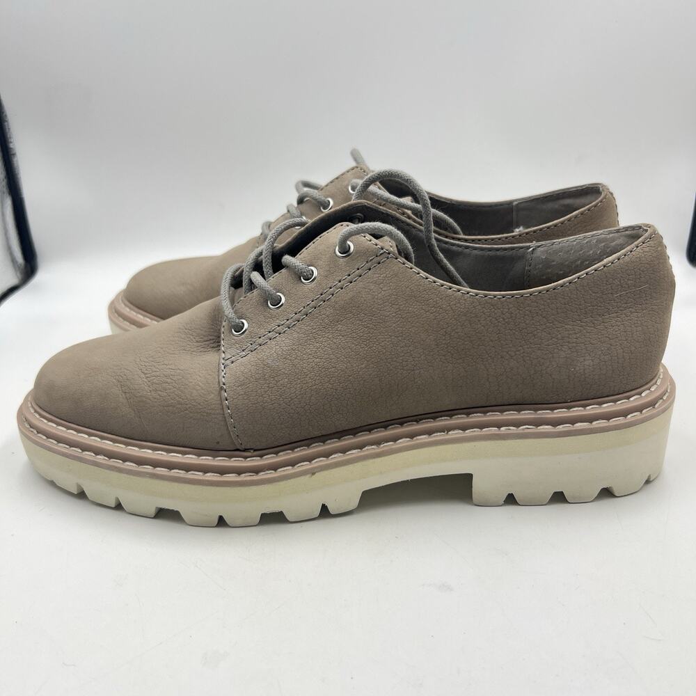 Dolce Vita Martie Chunky Lug Sole Oxfords Size 9 Tan Lace Up Light Academia